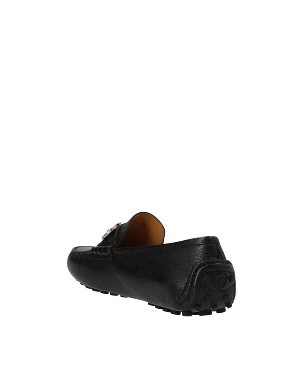 Ferragamo Black Logo Loafers for men
