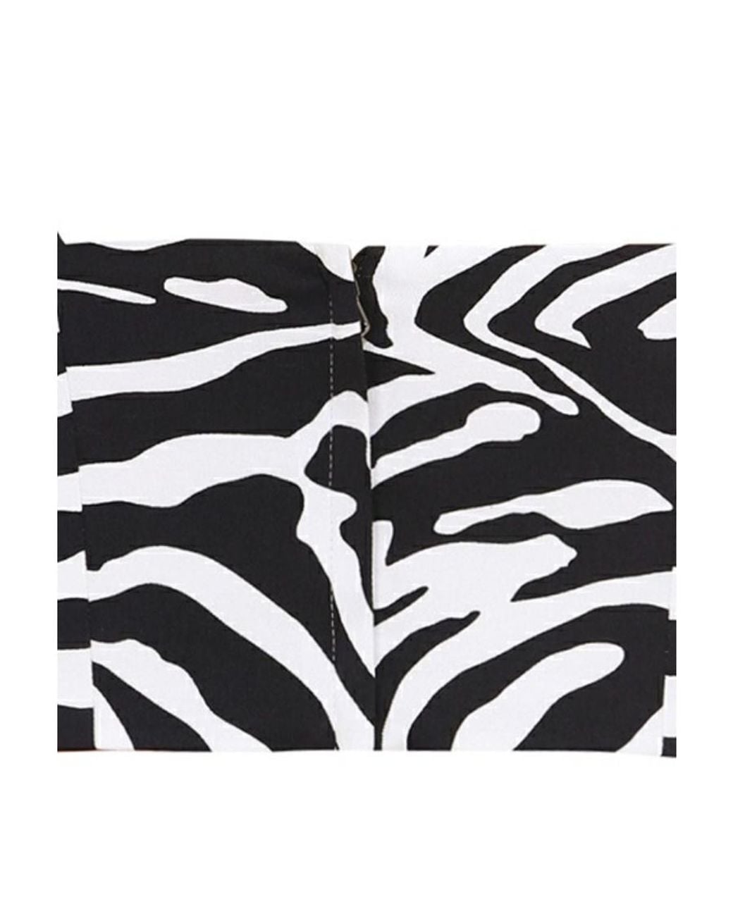 Dolce & Gabbana White Zebra Print Cropped Top