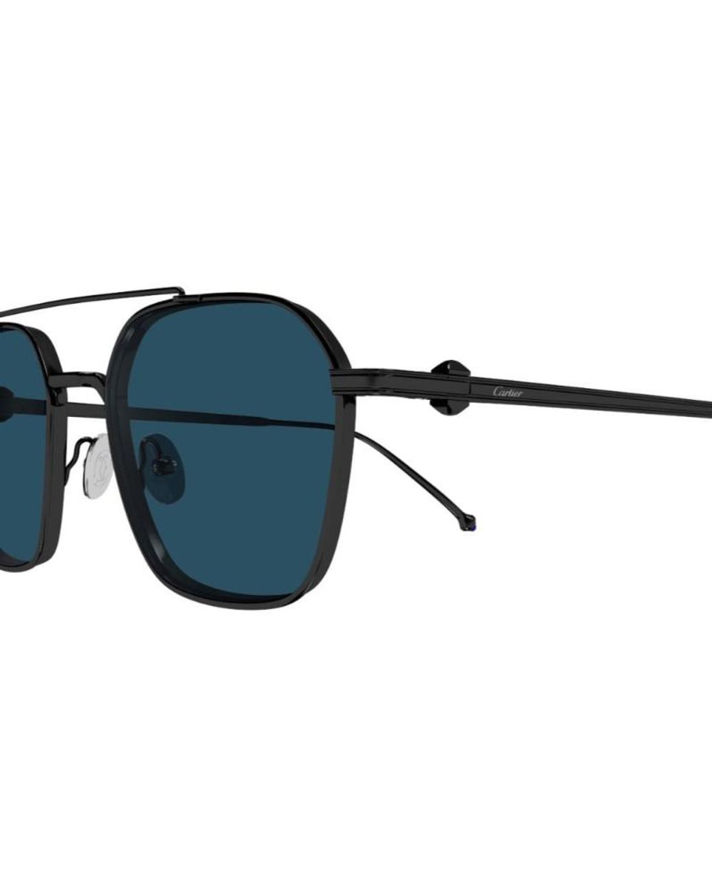 Cartier Blue Square Frame Sunglasses for men