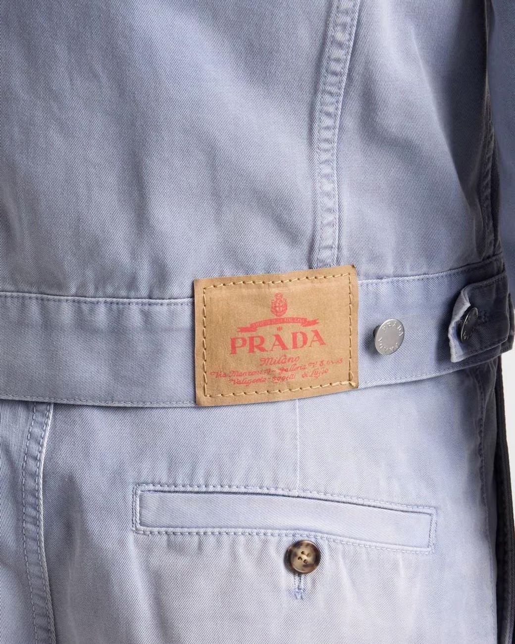 Prada Blue Button-Up Denim Jacket for men