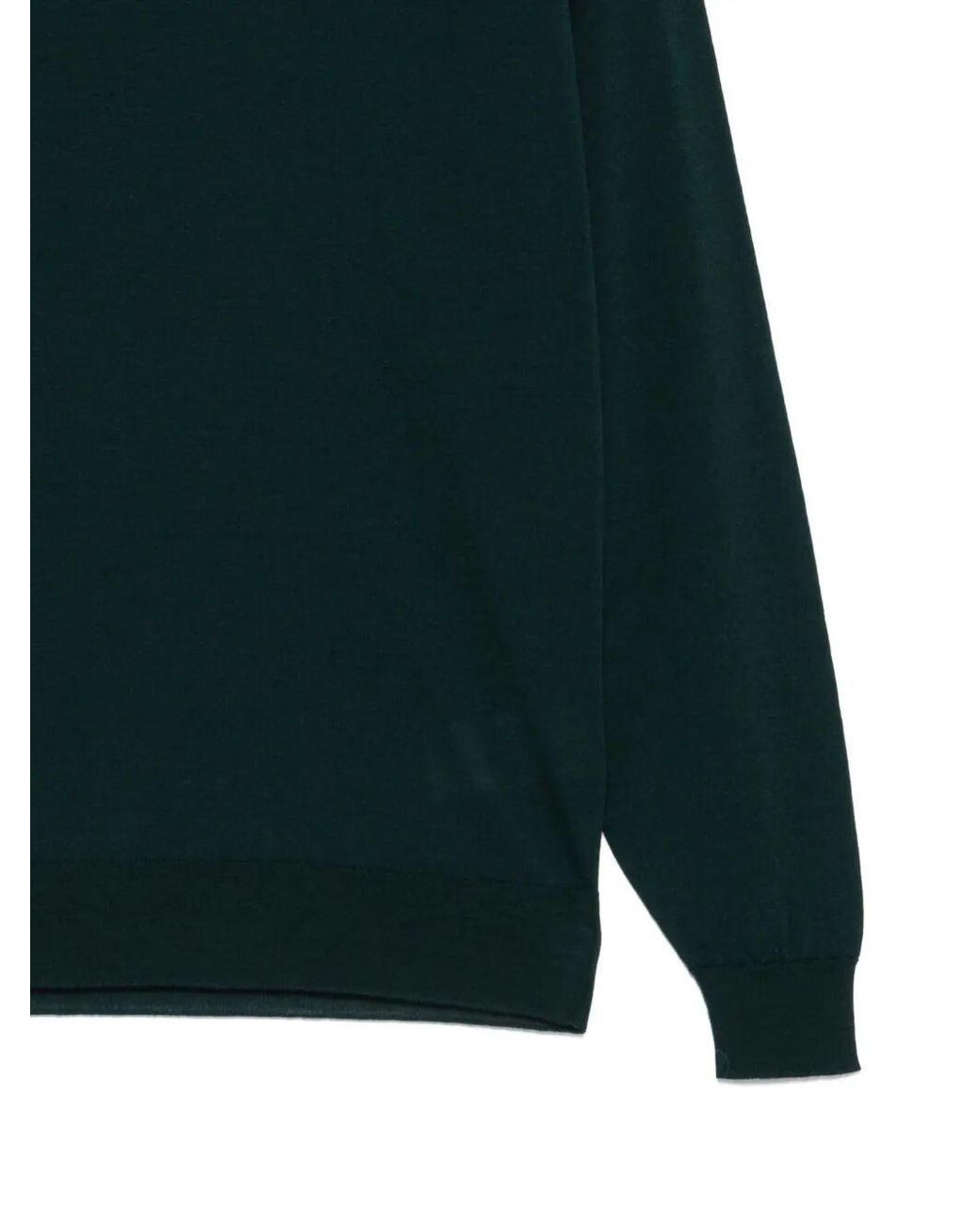 John Smedley Green Merino Wool Blend Sweater for men