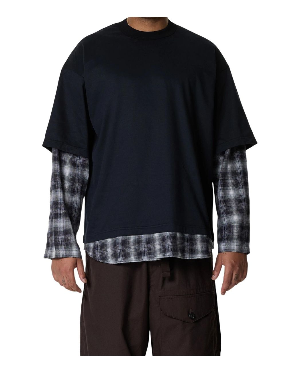 Comme des Garçons Blue Crew-Neck Long-Sleeve T-Shirt for men