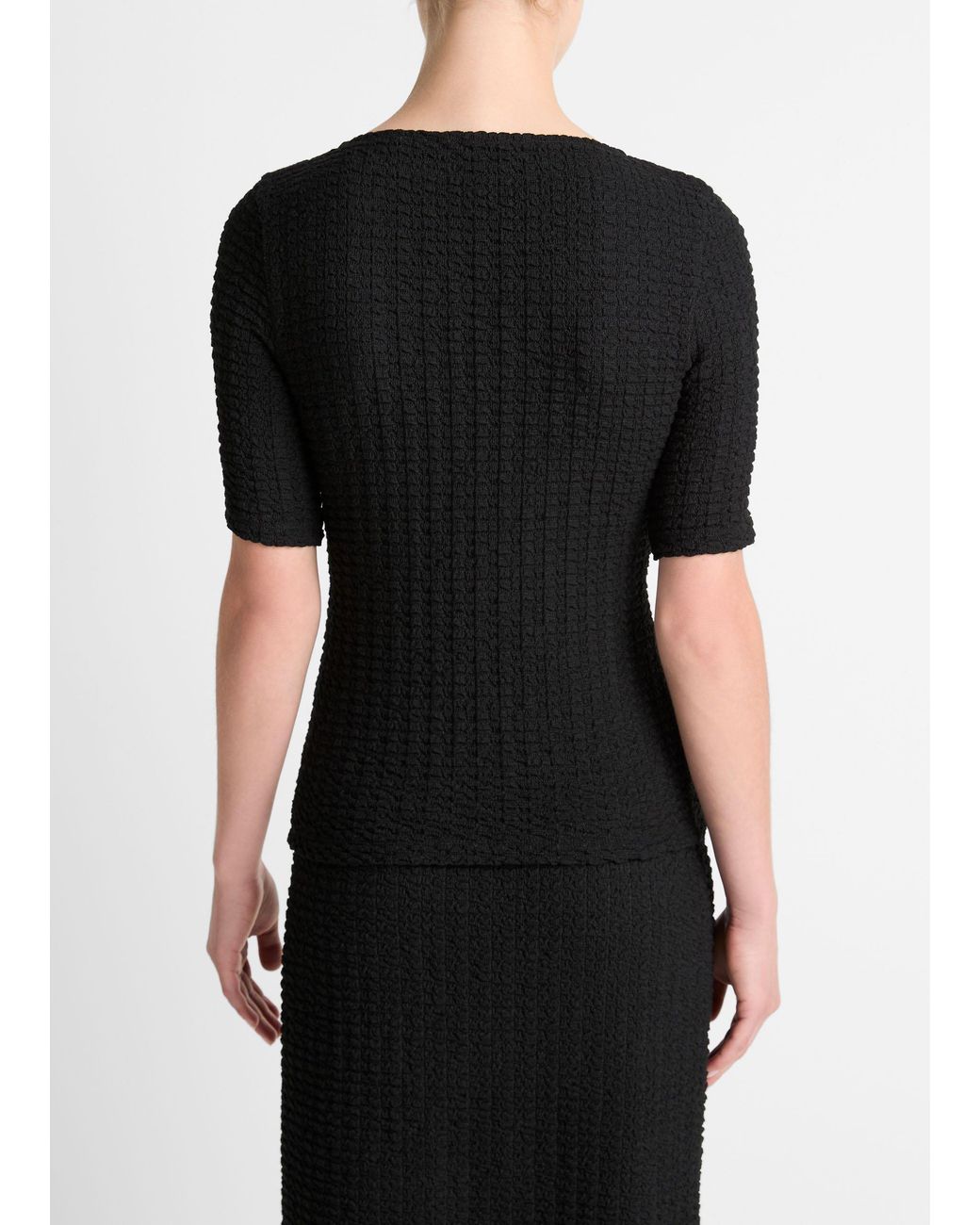 Vince Black Short Sleeved V-Neck T-Shirt
