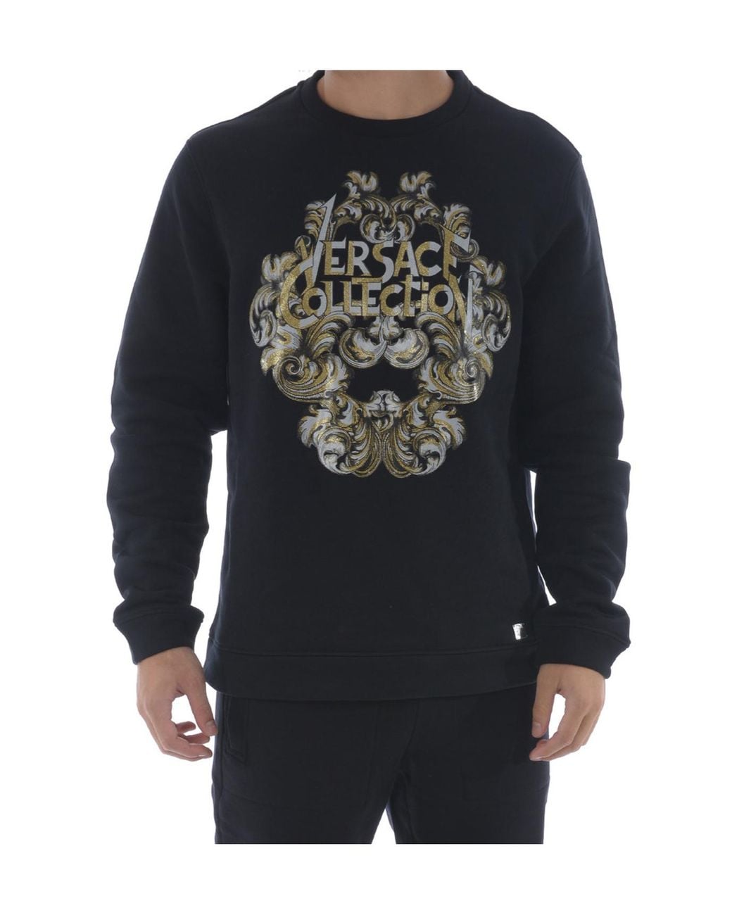 Versace Black Pattern Sweater for men