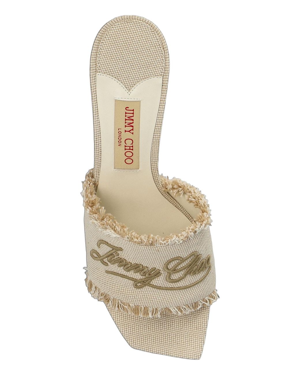 Jimmy Choo Natural Logo High-Heeled Sandals
