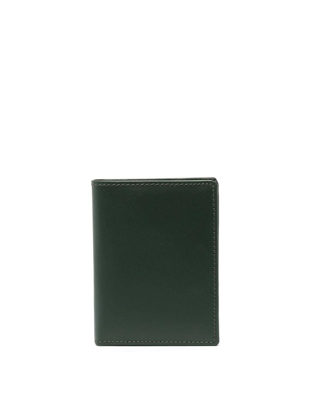 Comme des Garçons Green Leather Folded Wallet for men