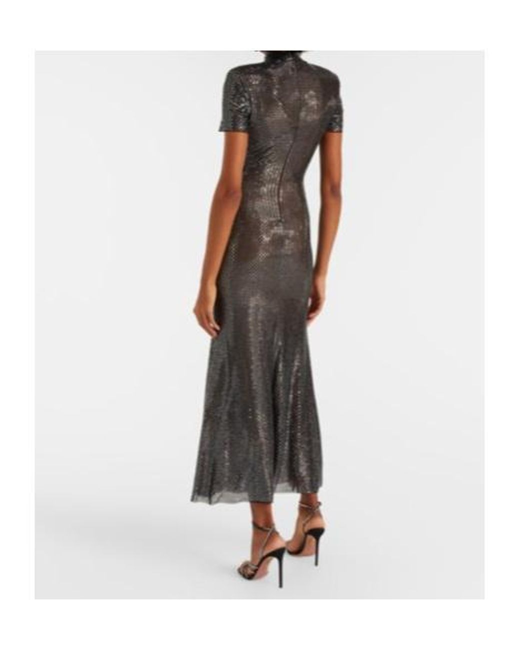 Self-Portrait Black Embellished Midi Dress