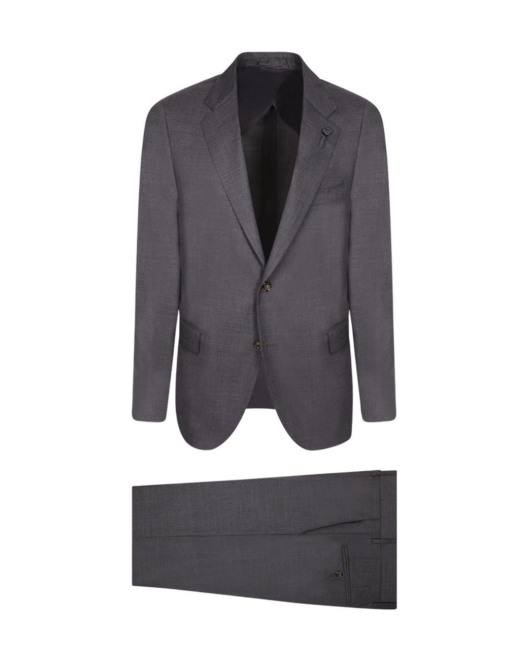 Lardini Gray Two-Button Tailored Suit for men