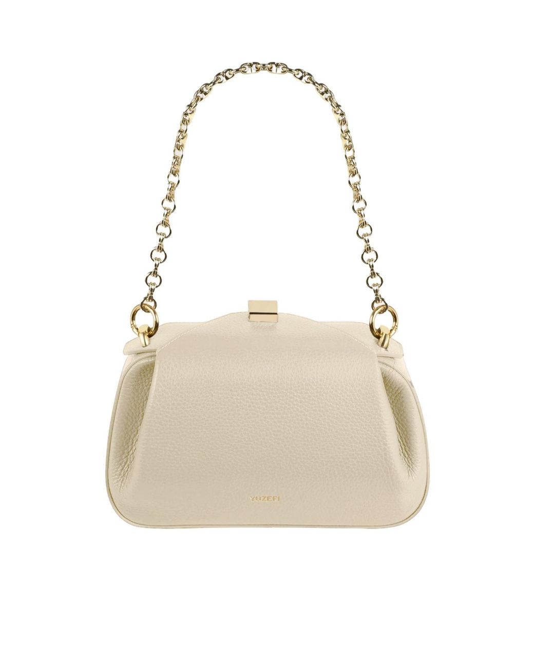Yuzefi Natural Mini Oyster Grained-Leather Shoulder Bag
