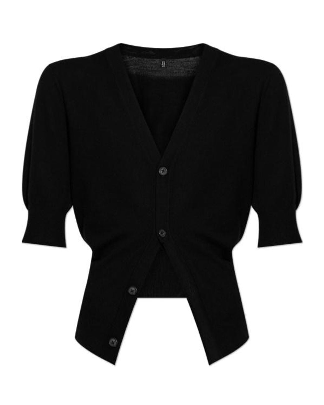 R13 Black Elbow V-Neck Cardigan