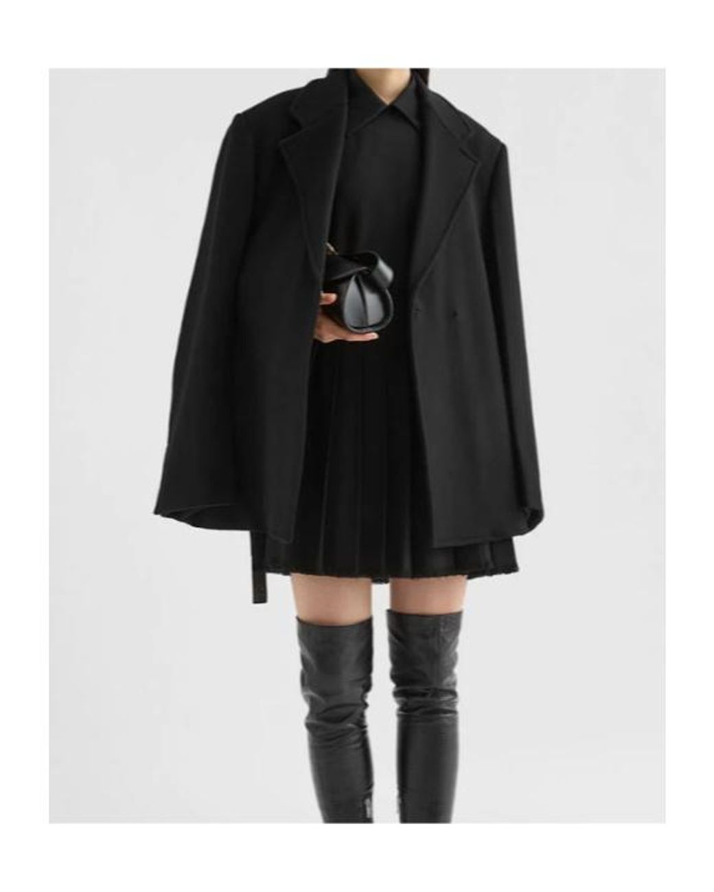 Jil Sander Black Concealed Fastened Coat