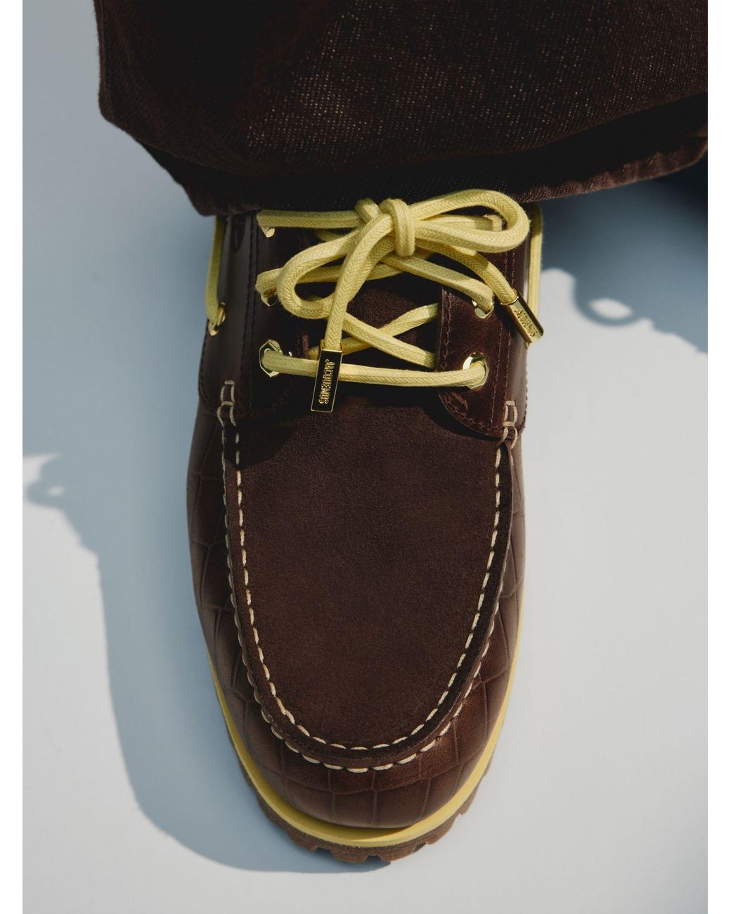 Jacquemus Brown The Timberland Boat Shoe for men