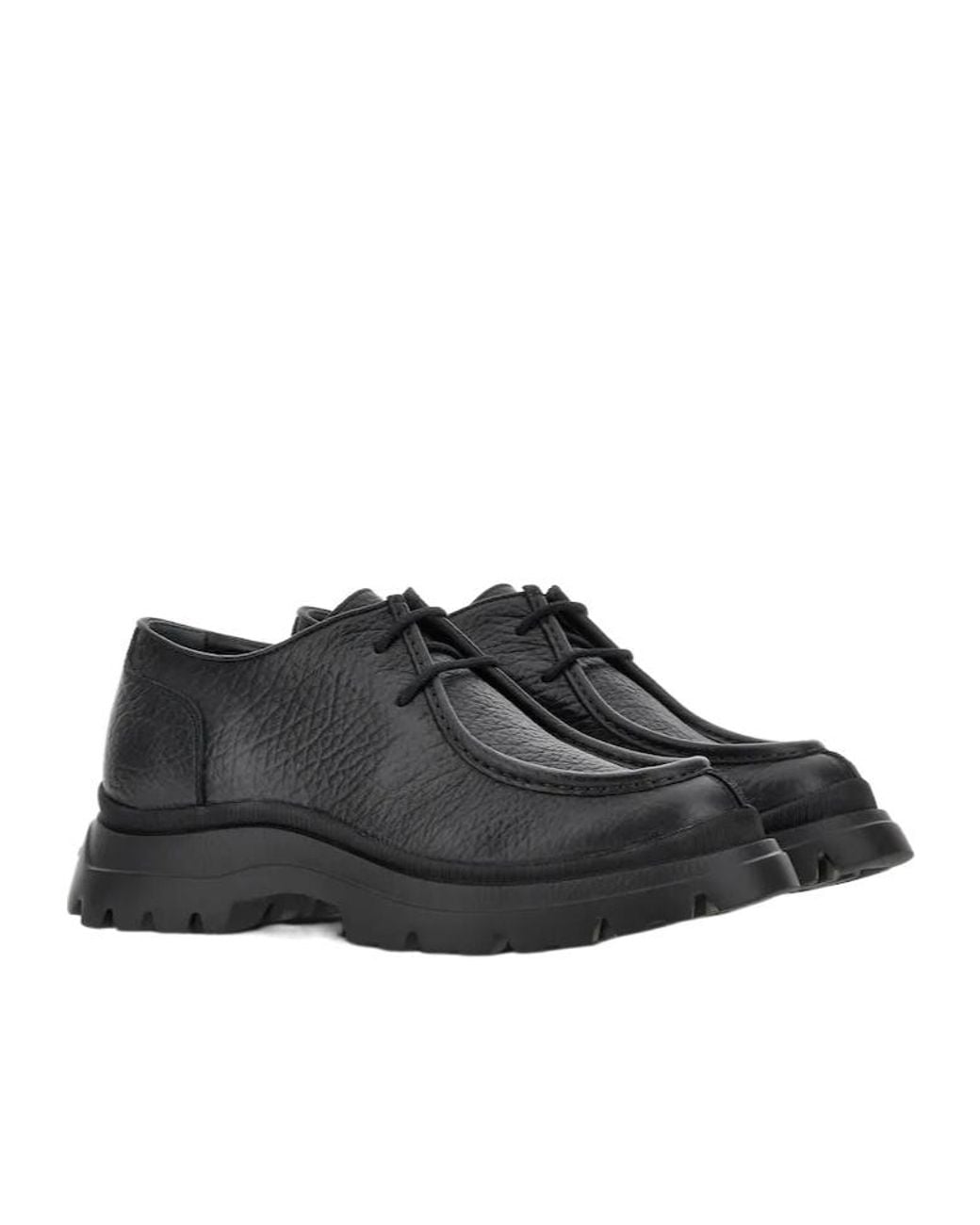 Hogan Black Lug-Sole Derby Shoes for men