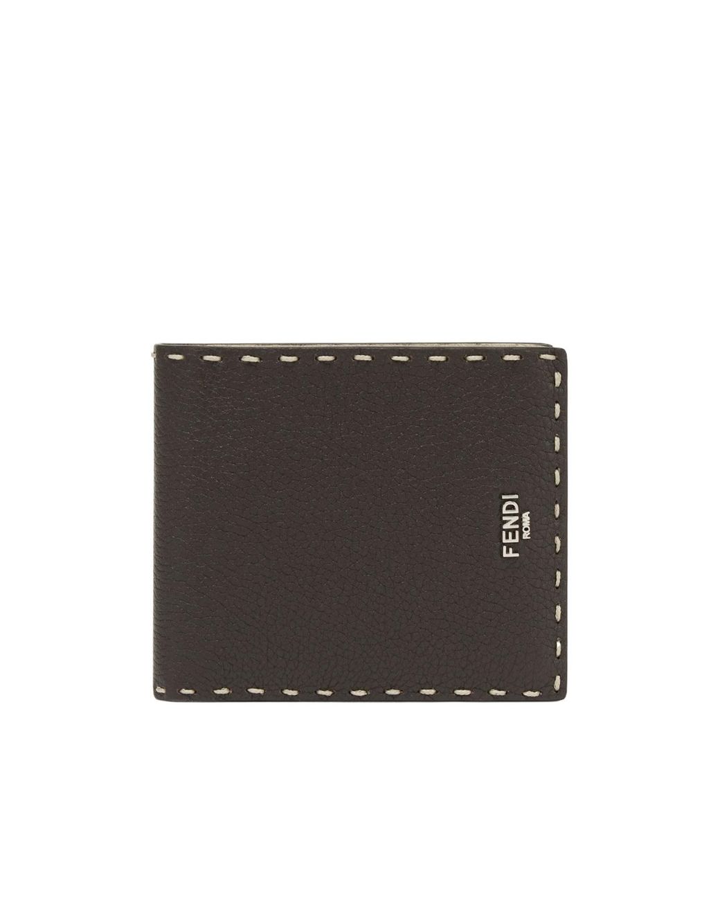Fendi Black Selleria Bi-Fold Wallet for men