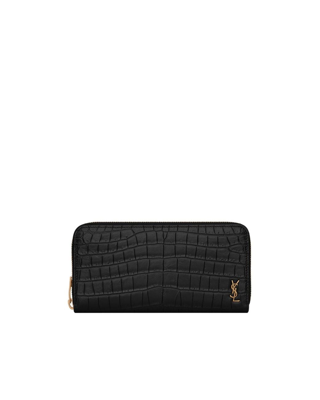 Saint Laurent Black Zip-Around Wallet for men