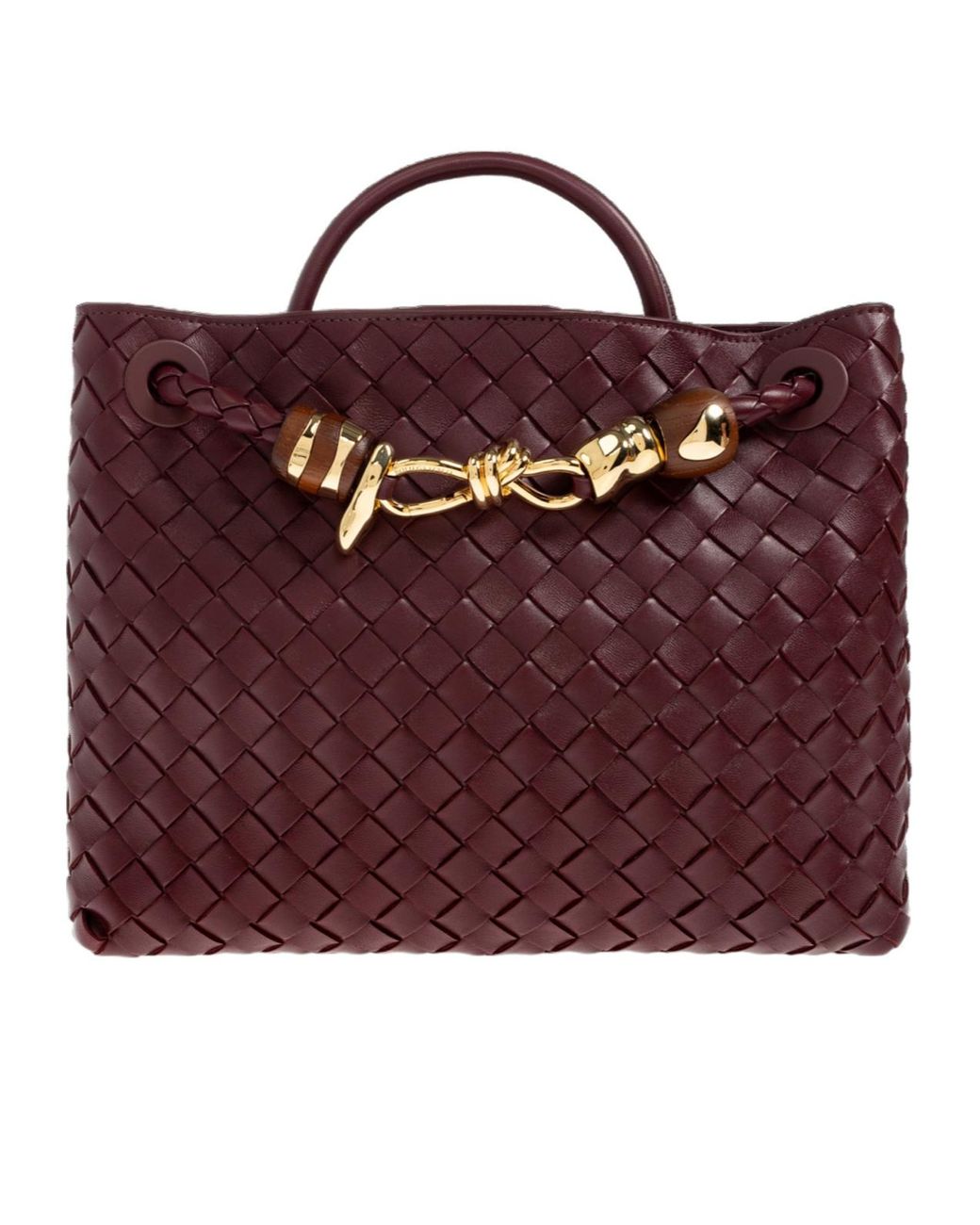Bottega Veneta Red Woven Shoulder Bag