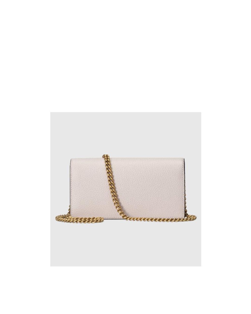 Gucci White Gg Incrocio Leather Clutch