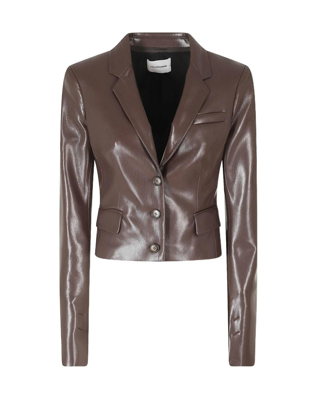 ANDAMANE Brown Zefira Fitted Blazer