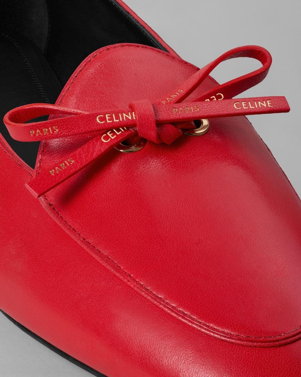 Céline Red Aura Bow Flats