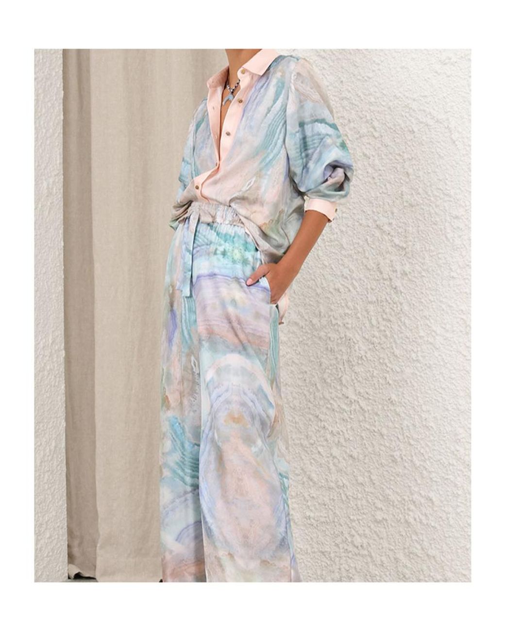 Zimmermann Blue Illuminate Relaxed Shirt