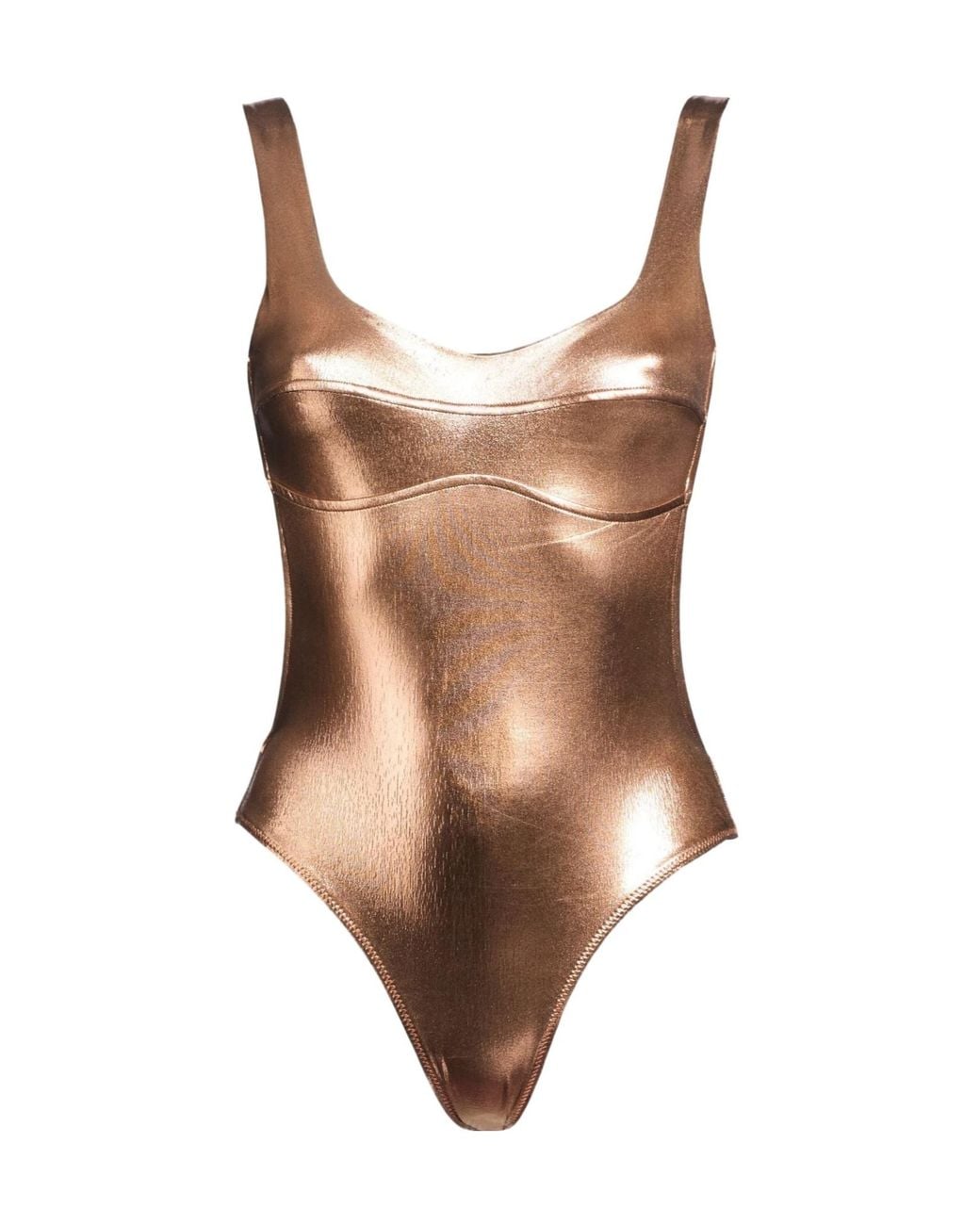 MAX&Co. Brown Solid-Color Swimwear