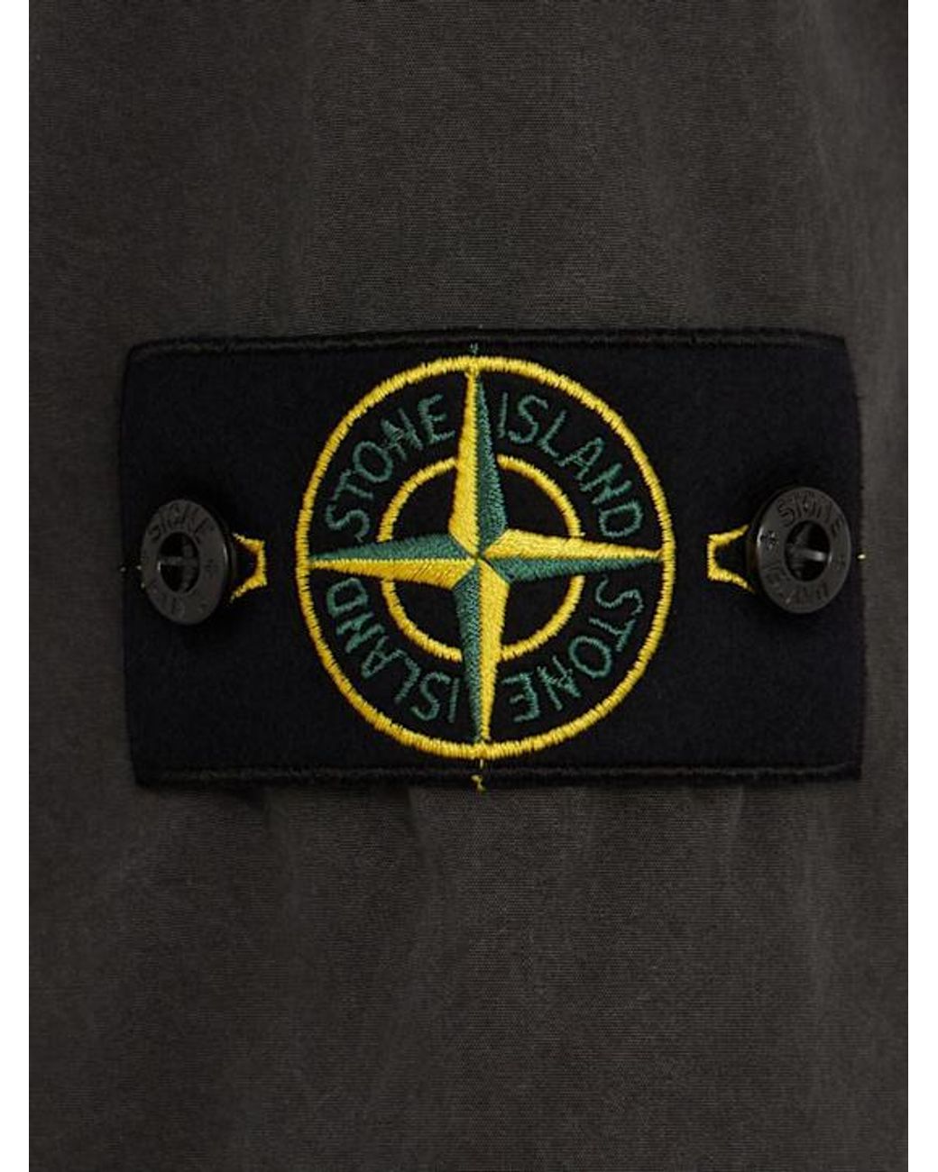 Stone Island Natural Logo Cotton Short Sleeved Shirt for men