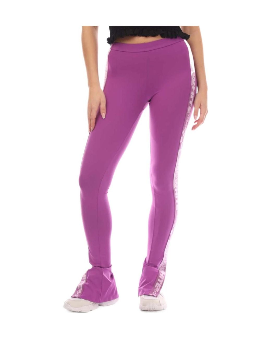 Off-White c/o Virgil Abloh Purple Logo Band Split Leggings