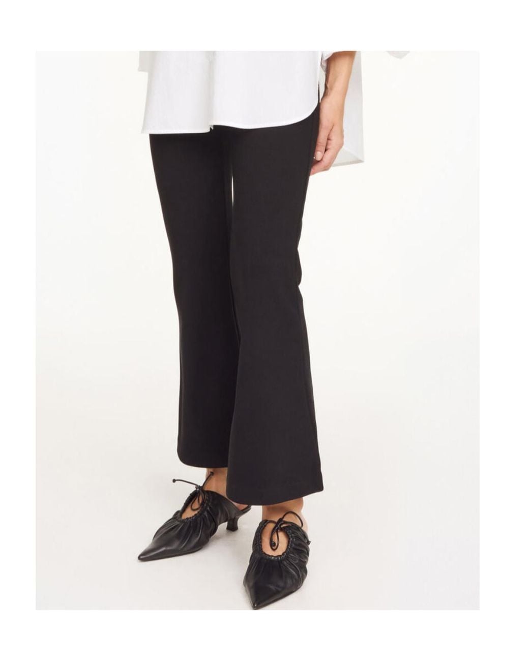 By Malene Birger Black Vilanna Flared High-Waist Trousers