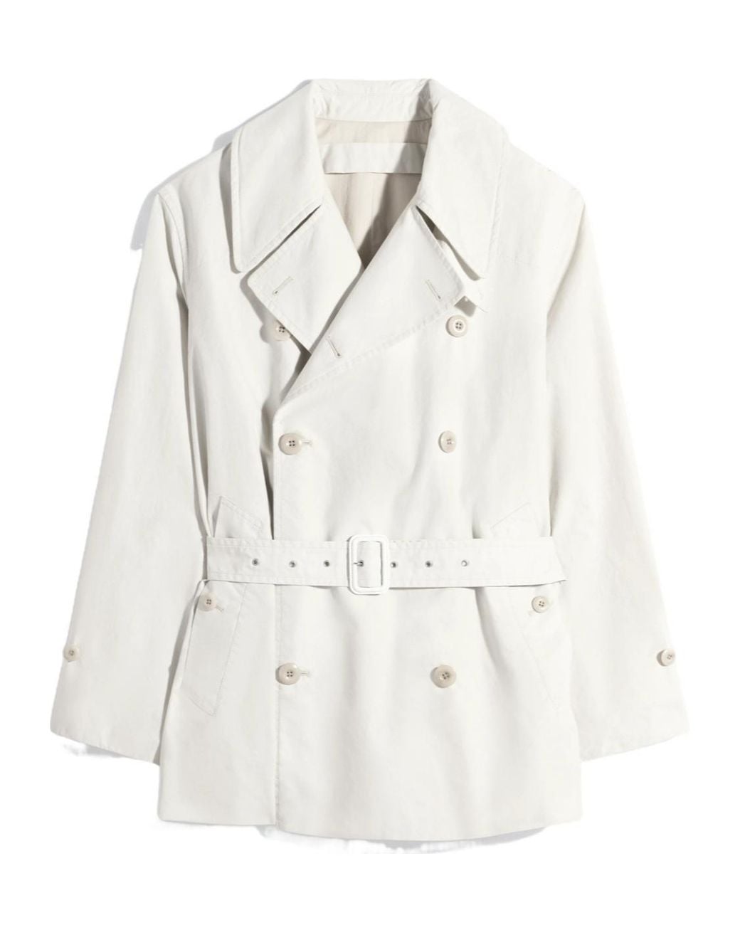 Lemaire White Belted Trench Coat