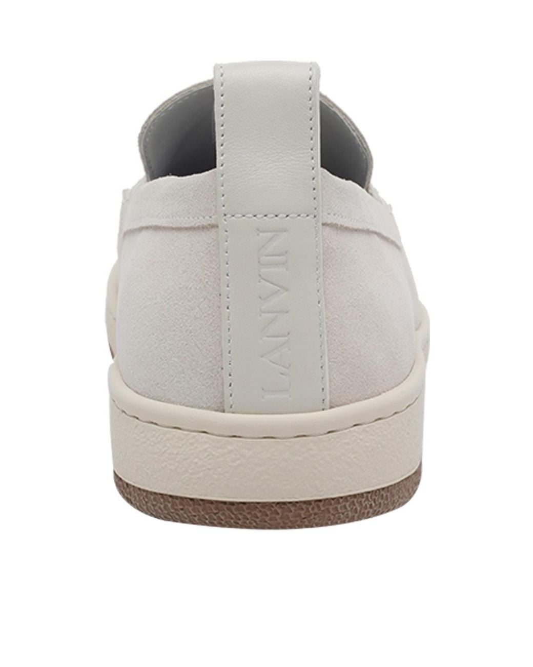 Lanvin White Round-Toe Loafers for men