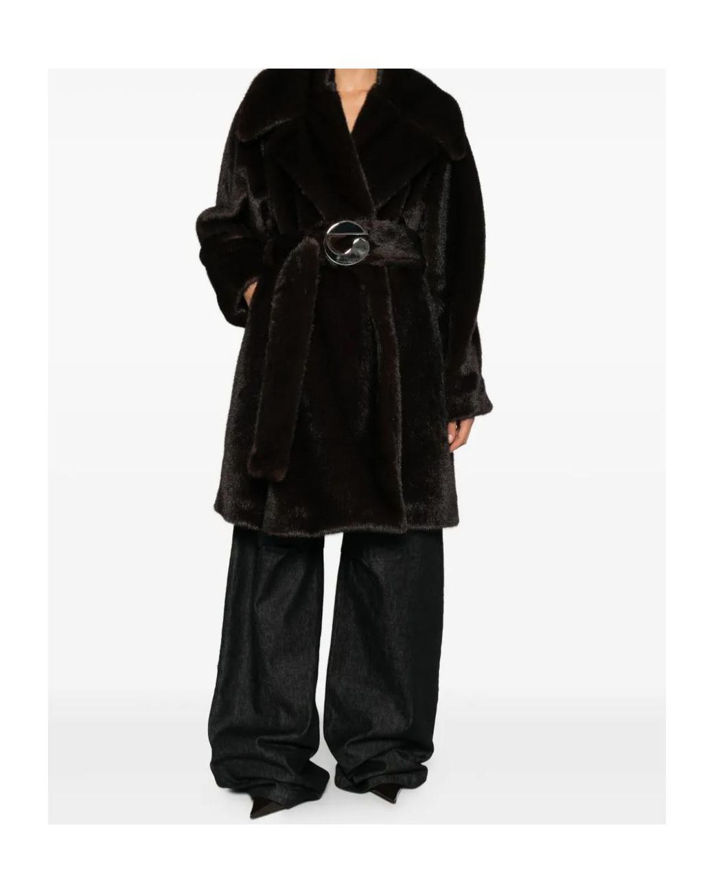 Coperni Black Belted Coat