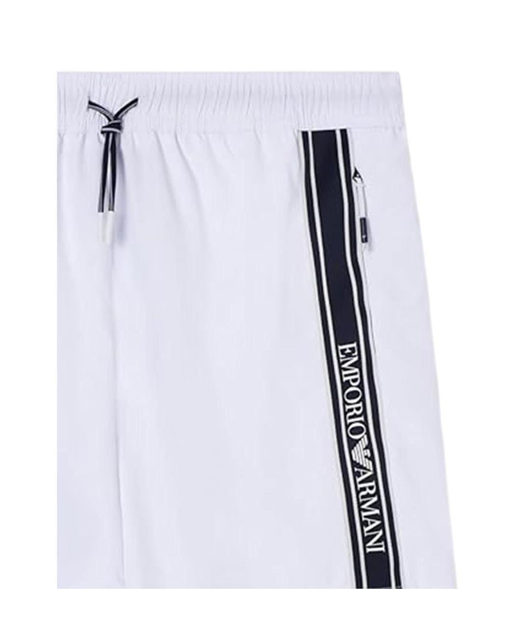 Emporio Armani Blue Elastic-Waist Swim Trunks for men