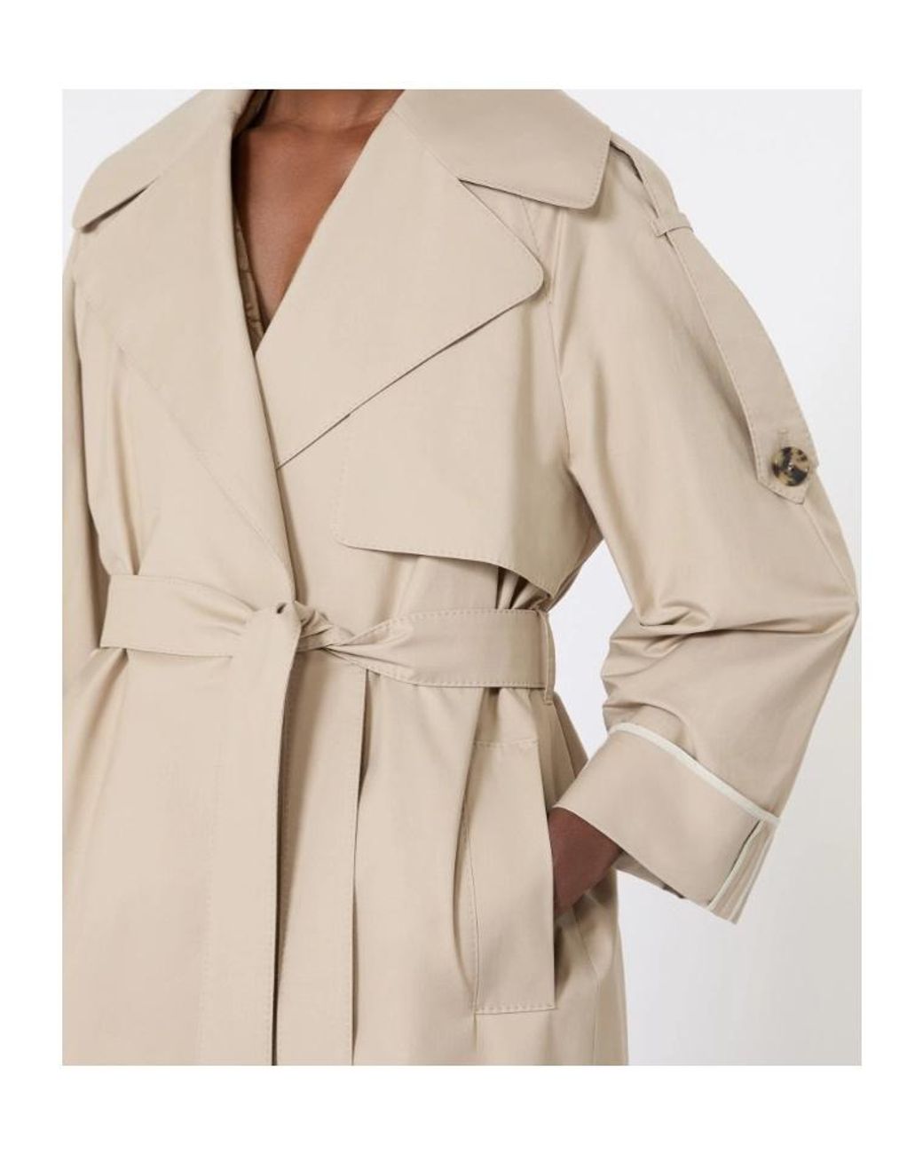 Max Mara Natural The Cube Mtcutrench Belted Trench Coat