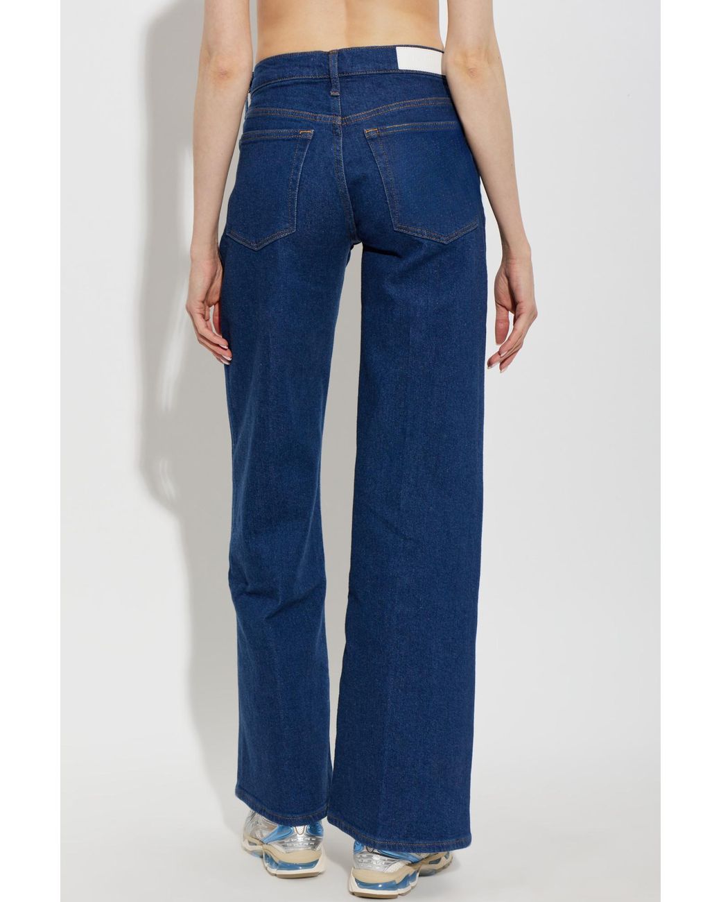 Re/done Blue High-Rise Wide-Leg Jeans