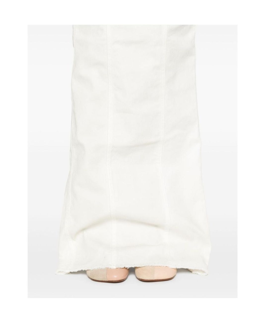 Entire studios White Channel Denim Skirt