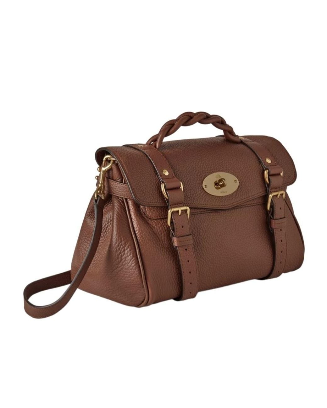 Mulberry Brown Alexa Twist-Lock Crossbody Bag