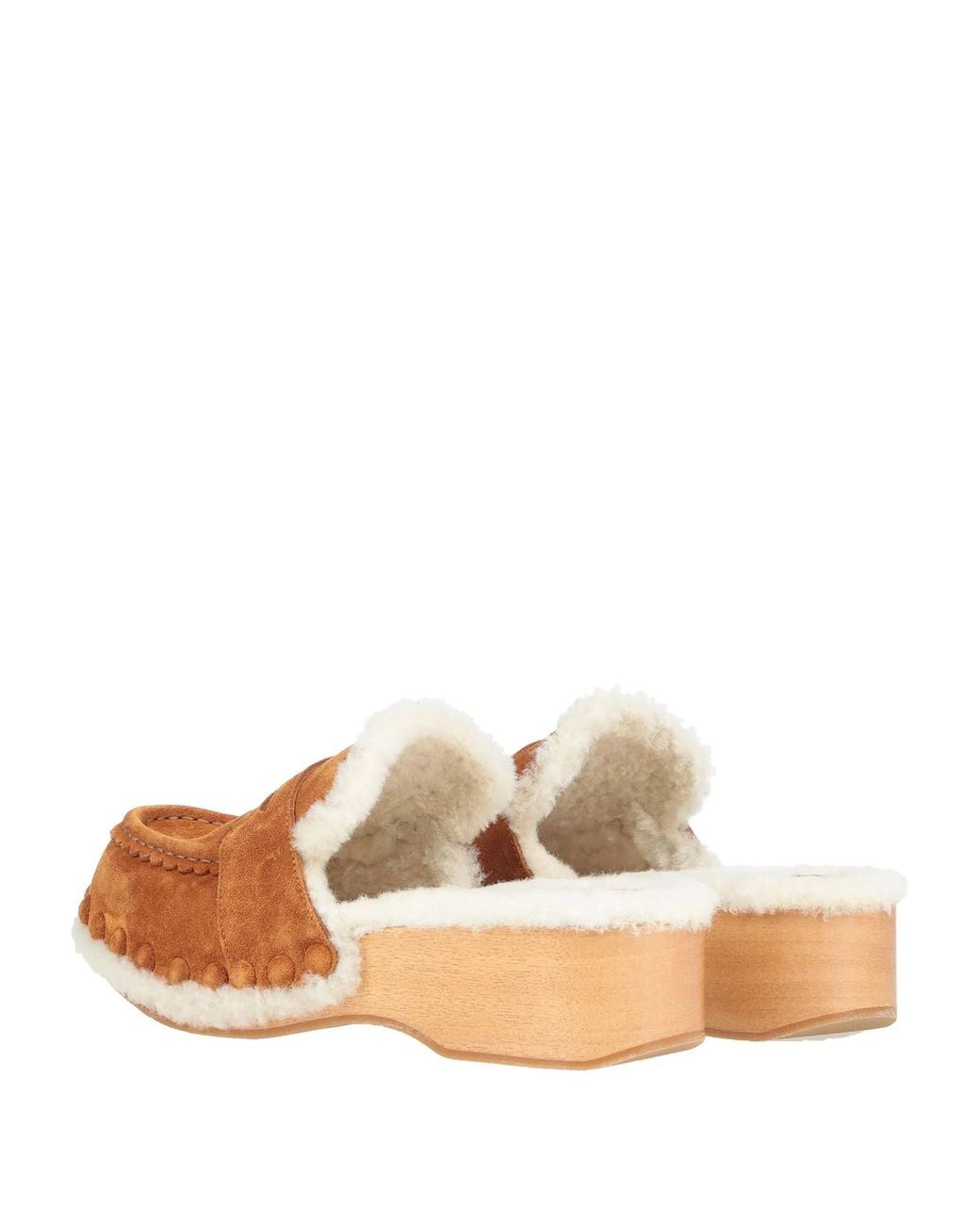 Chloé Brown Solid-Colored Mules