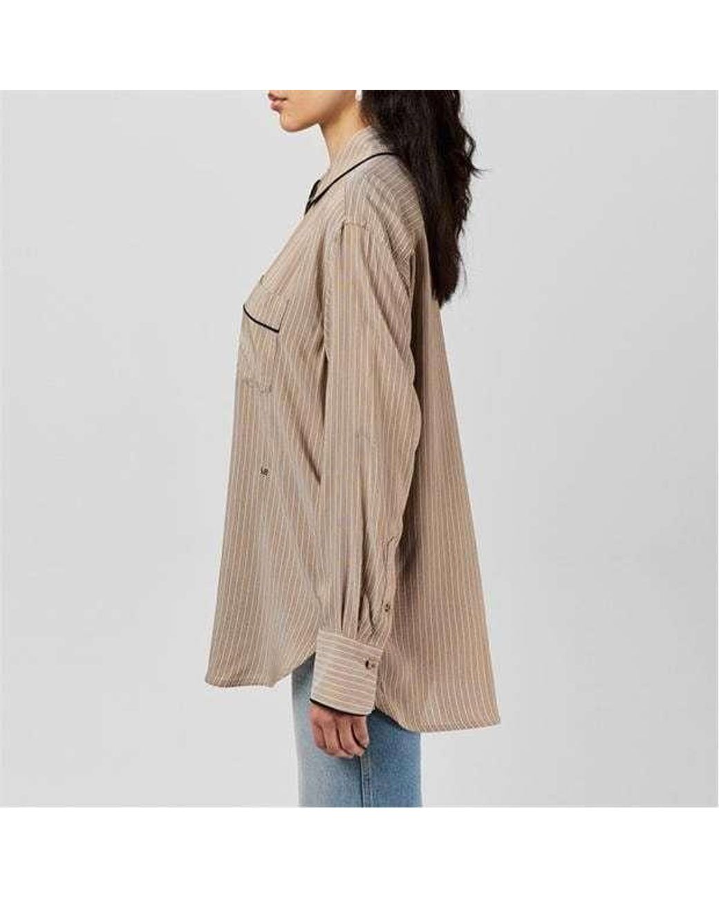 Victoria Beckham Natural Piping Pyjama Shirt
