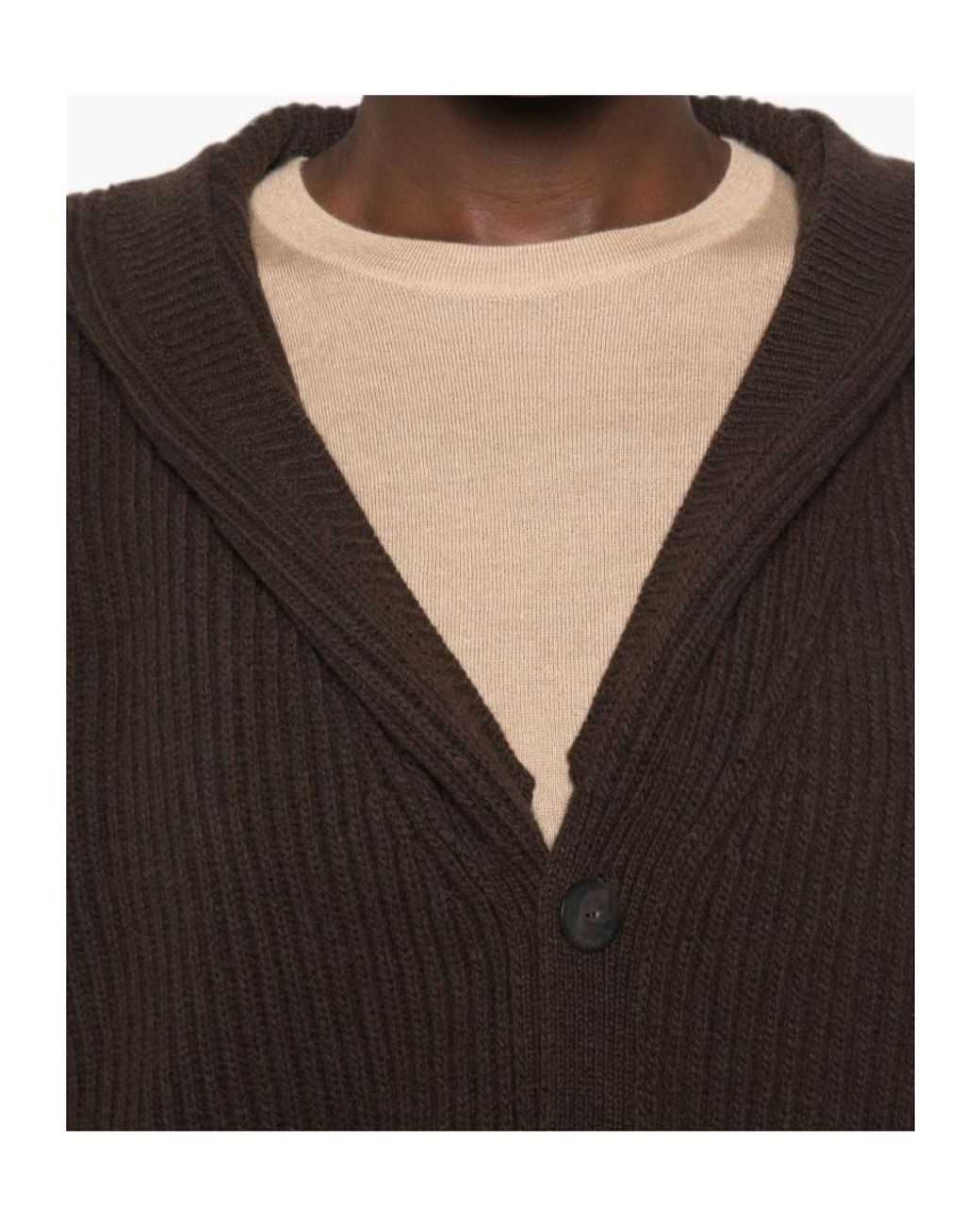 Dondup Black Hooded Knitted Cardigan