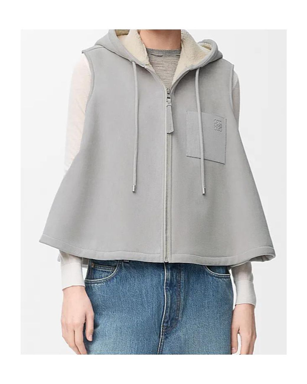 Loewe Gray Hooded Vest