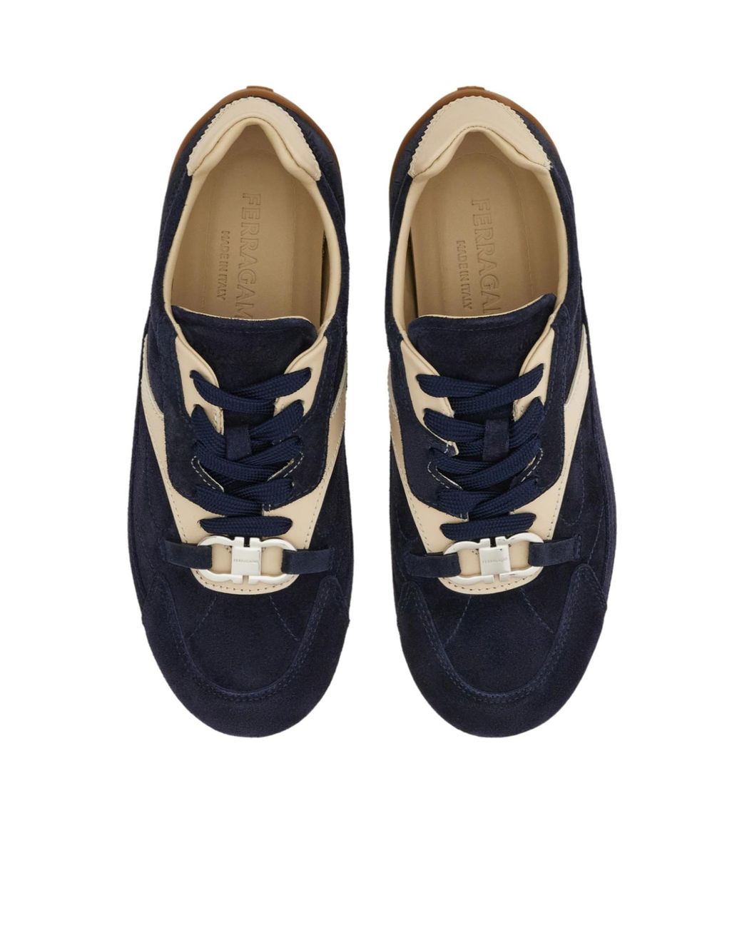 Ferragamo Blue Ferragamo Gancini Ornament Sneakers