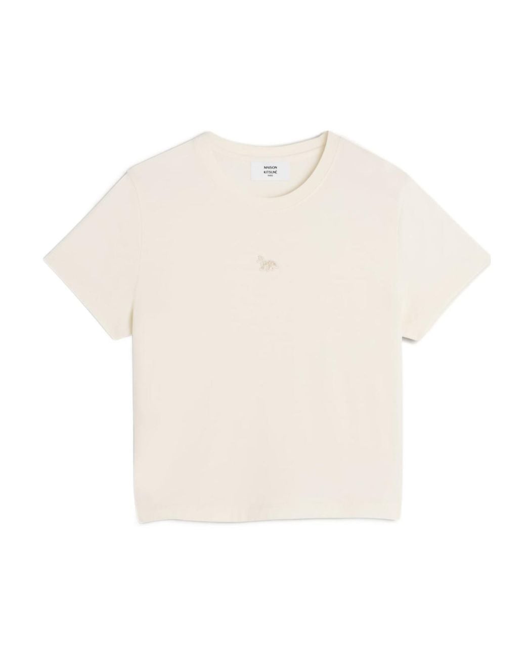 Maison Kitsuné White Maison Kitsuné Baby Fox Baby T-Shirt