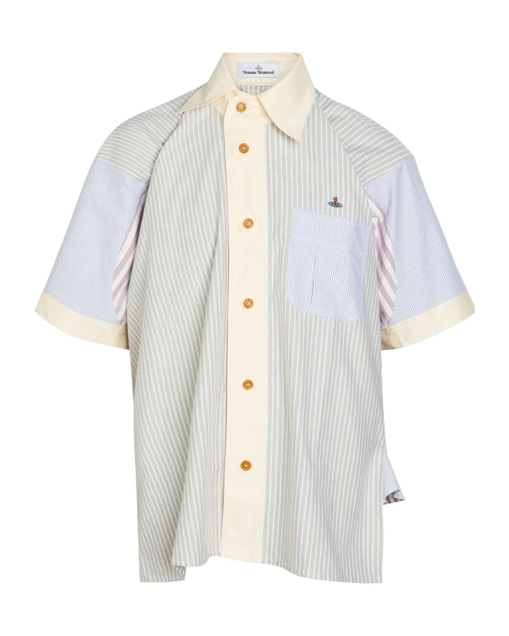 Vivienne Westwood White Simple Striped Shirt for men