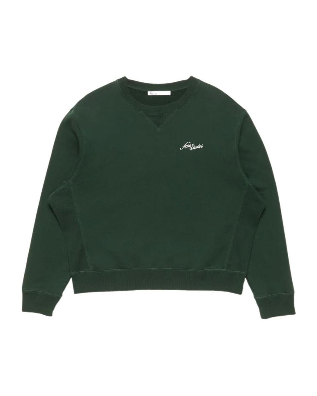 Acne Green Logo Sweatshirt for men