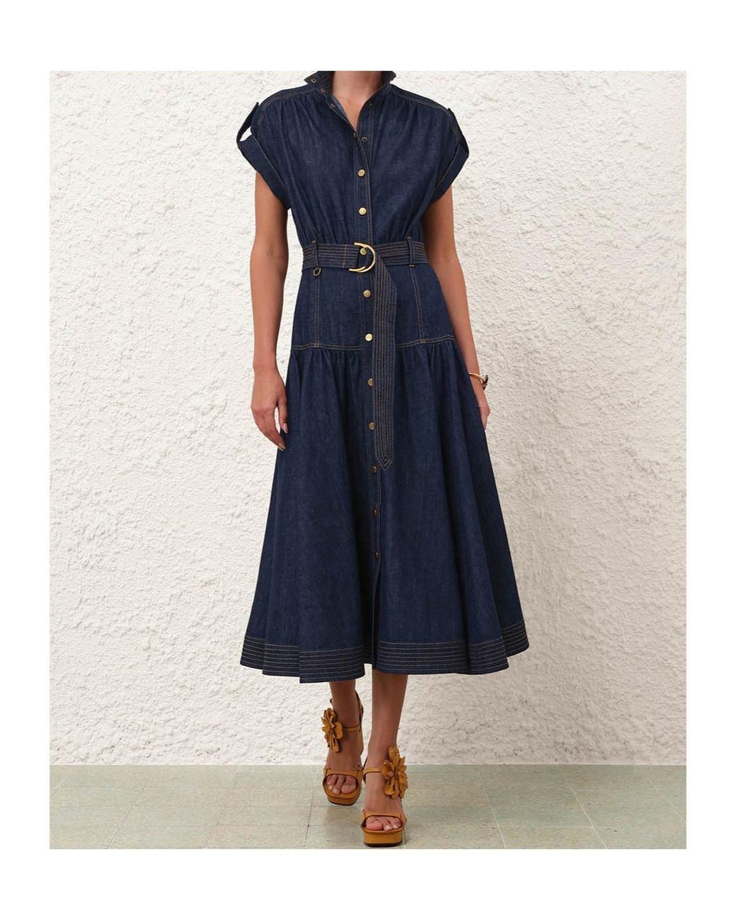 Zimmermann Blue Midi Denim Dress