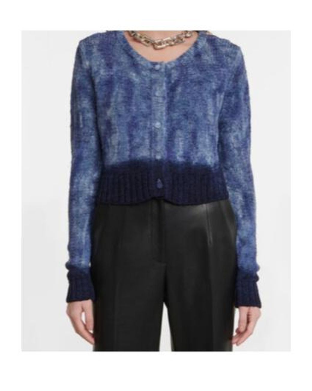 Altuzarra Blue Stiles Tie-Dye Silk Cardigan