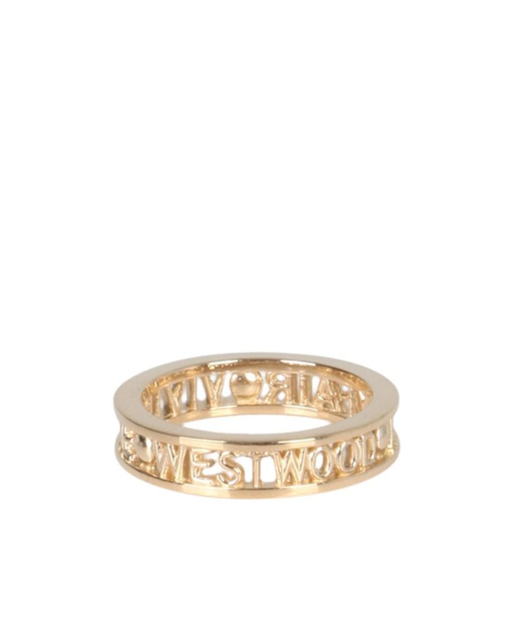 Vivienne Westwood White Logo Ring