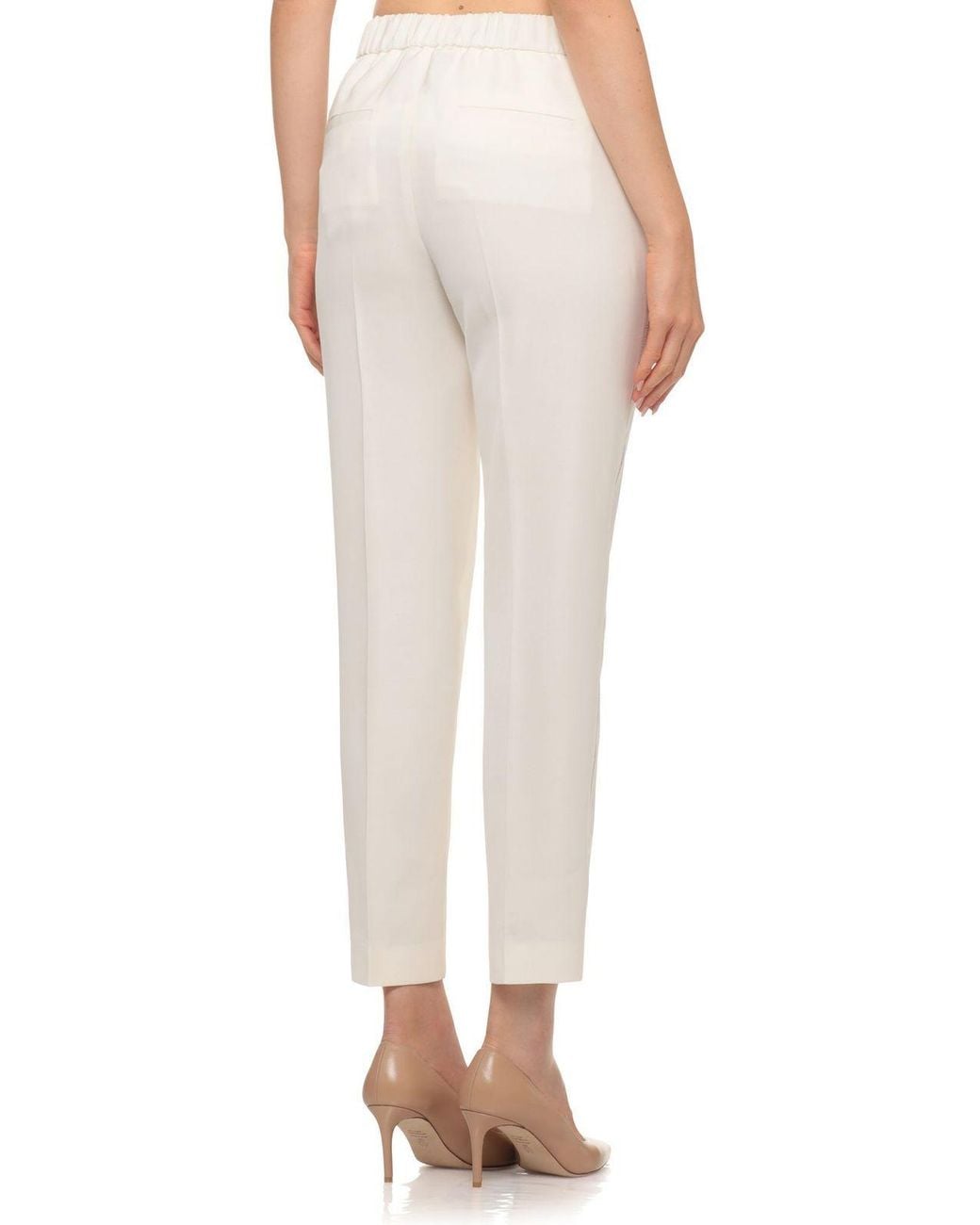 Peserico White Aurea Tapered Pants