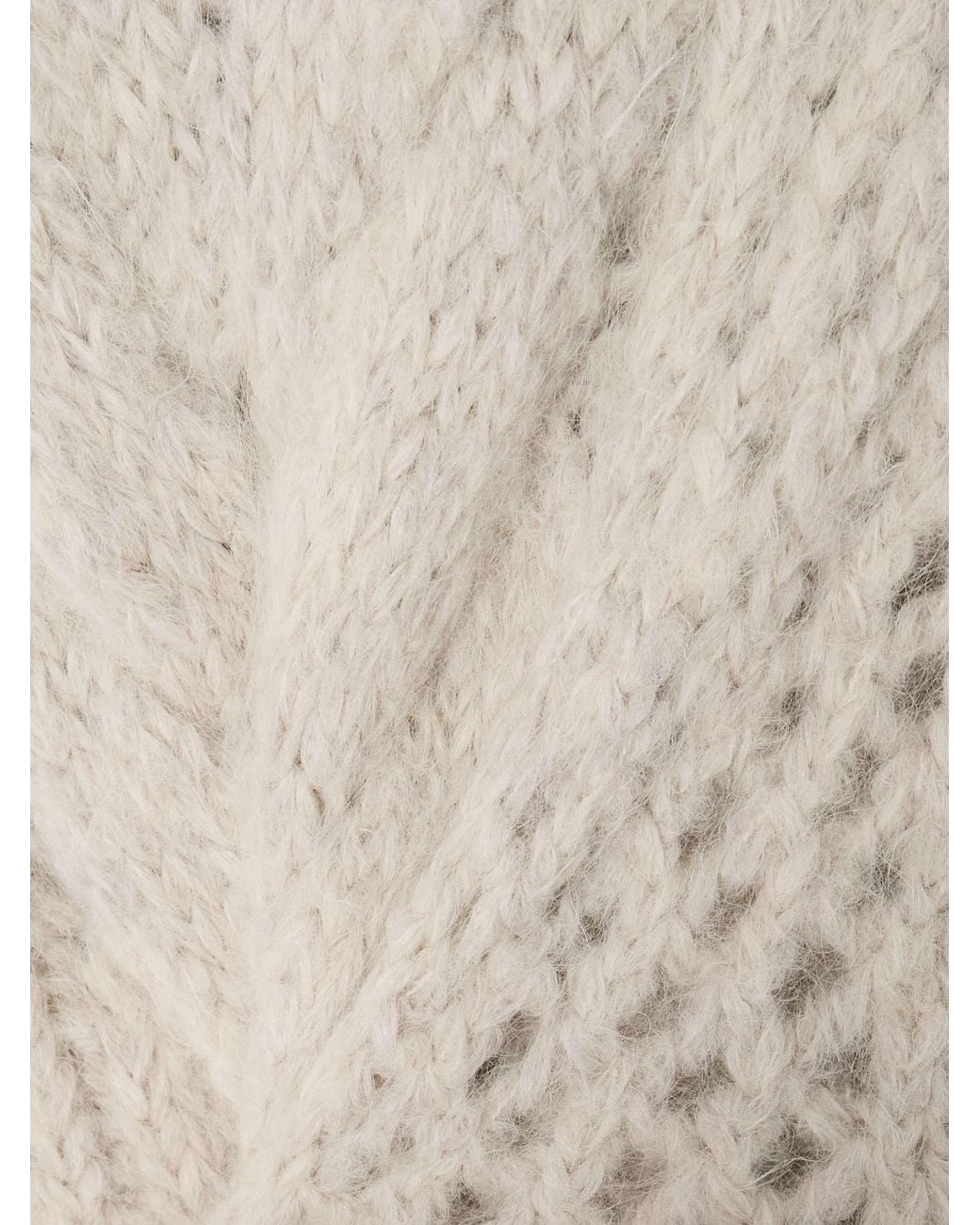 Brunello Cucinelli White Chunky-Knit Crewneck Jumper