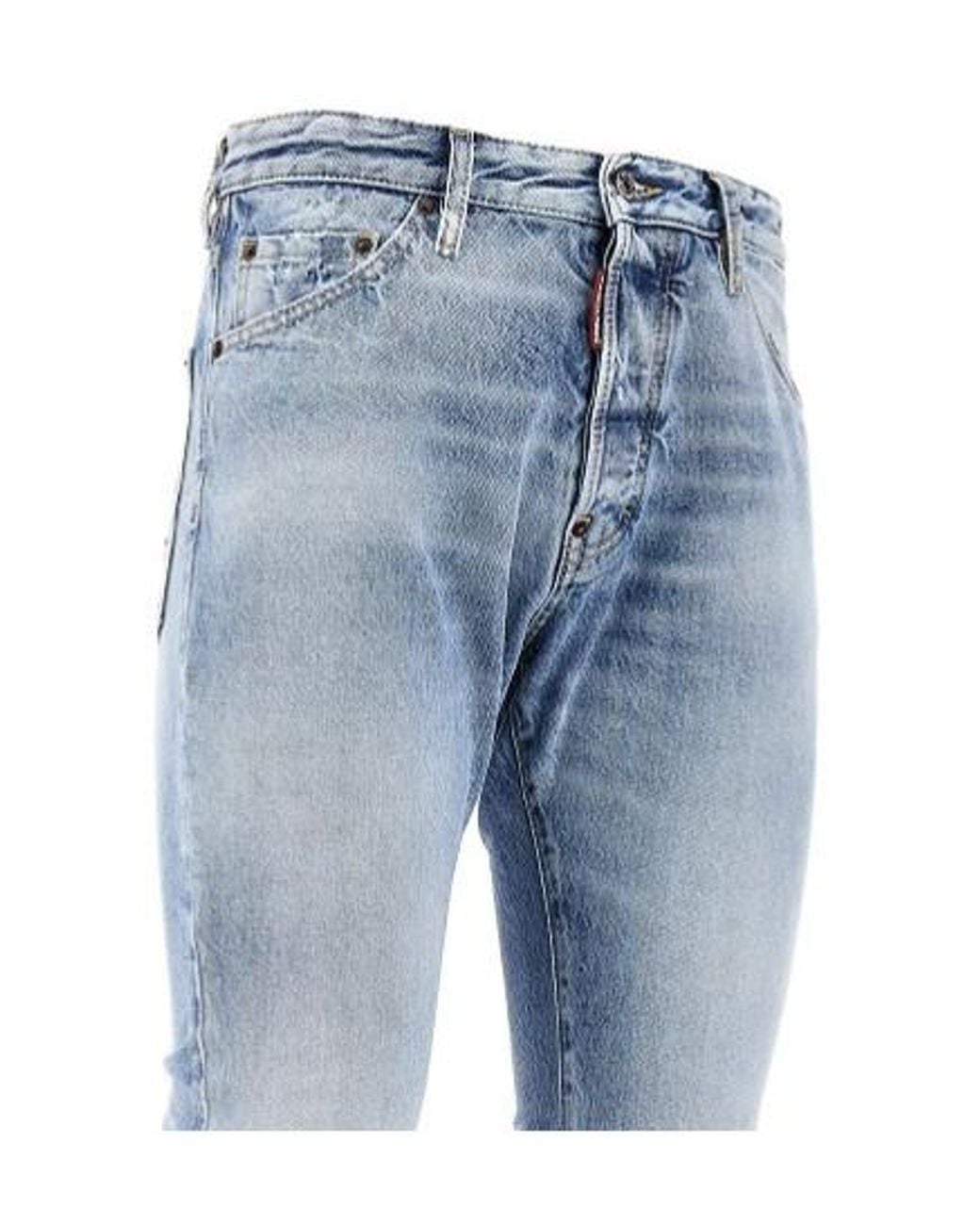 DSquared² Blue Diagonale Wash London Bro Jeans for men